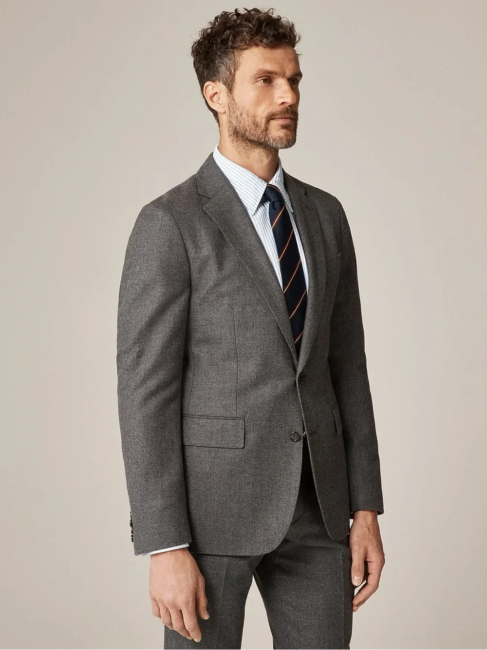 J. CREW Ludlow Slim-fit suit jacket in English cotton-wool blend Charcoal 40 S
